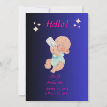 Invitación a Baby Shower de personalizado recién n