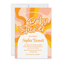 Invitación a Baby Shower de personalizado retro