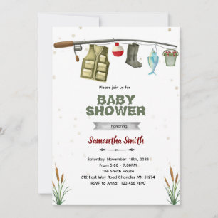 Invitación a baby shower de pesca