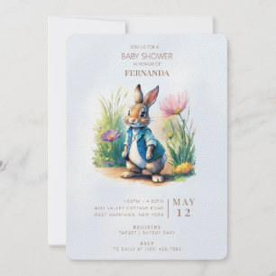 Invitación a Baby Shower de Peter Rabbit