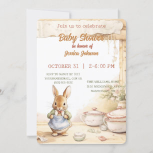 Invitación a Baby Shower de Peter Rabbit