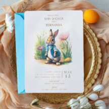 Invitación a Baby Shower de Peter Rabbit