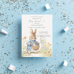 Invitación a Baby Shower de Peter Rabbit