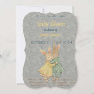 Invitación a Baby Shower de Peter Rabbit