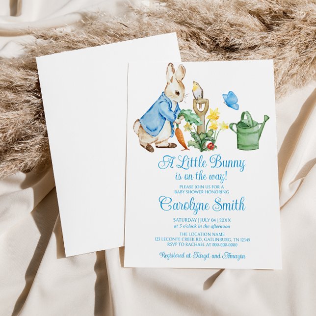 Invitación a Baby Shower de Peter Rabbit Blue Boy (Subido por el creador)