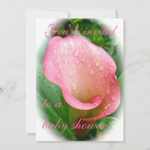 Invitación a Baby Shower de Pink Calla Lily