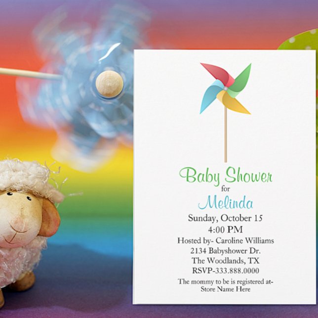 Invitación a Baby Shower de PinWheeler (Subido por el creador)