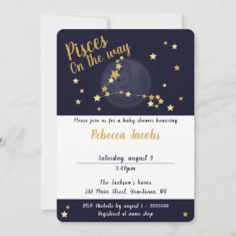 Invitación a Baby Shower de Pisces zodiac