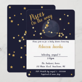 Invitación a Baby Shower de Pisces zodiac