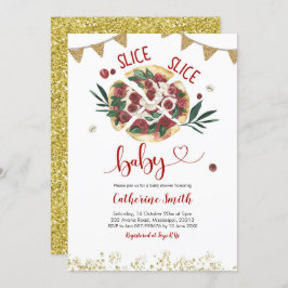 Invitación a Baby Shower de Pizza