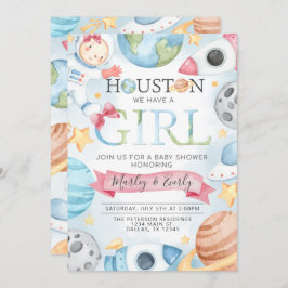 Invitación a Baby Shower de Planetas Espaciales Ch