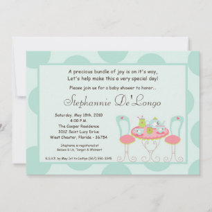 Invitación a Baby Shower de Polka Dot, Fiesta de t