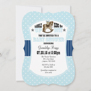 Invitación a Baby Shower de Powder Blue Cowboy