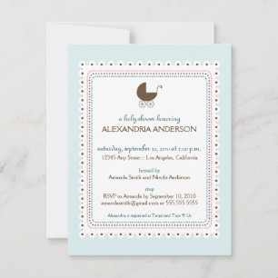 Invitación a Baby Shower de Precious Blue Personal
