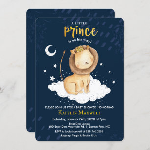 Invitación a Baby Shower de Prince Lion