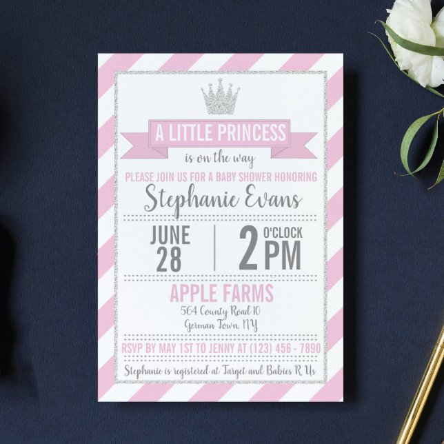 Invitación a Baby Shower de Princesa Purpurina de  (Subido por el creador)