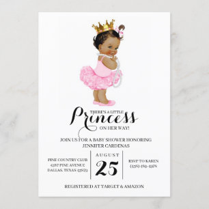Invitación a Baby Shower de princesas étnicas