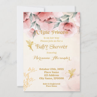 Invitación a Baby Shower de Princess