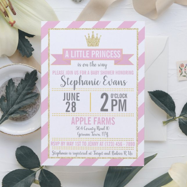 Invitación a Baby Shower de Princess Purpurina de  (Subido por el creador)