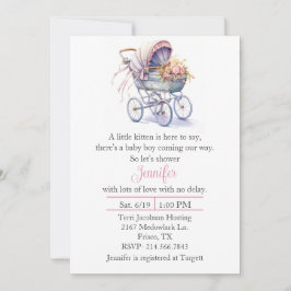 Invitación a Baby Shower de programa de bonito