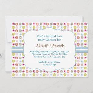 Invitación a Baby Shower de Punto Polka