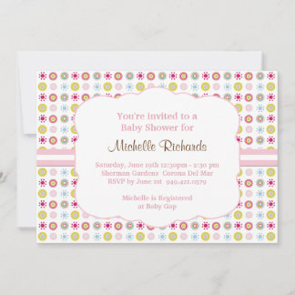 Invitación a Baby Shower de Punto Polka