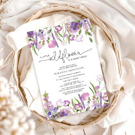 Invitación a Baby Shower de Purple Wildflower