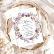 Invitación a Baby Shower de Purple Wildflower