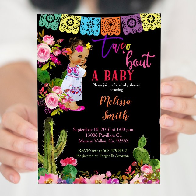 Invitación a Baby Shower de Purpurina de Fiesta Go (Subido por el creador)
