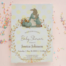 Invitación a Baby Shower de Rabbit Peter
