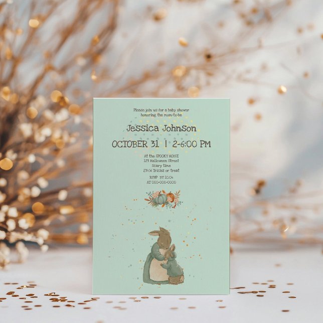 Invitación a Baby Shower de Rabbit Peter autumn (Subido por el creador)
