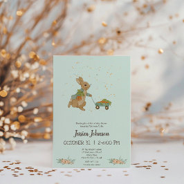 Invitación a Baby Shower de Rabbit Peter autumn
