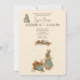 Invitación a Baby Shower de Rabbit Peter autumn