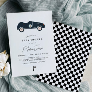 Invitación a Baby Shower de Race Car