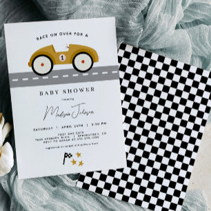 Invitación a Baby Shower de Race Car