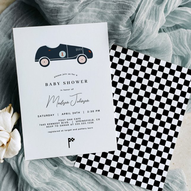 Invitación a Baby Shower de Race Car (Subido por el creador)