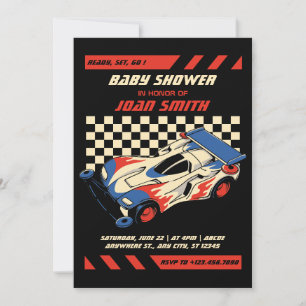 Invitación a BABY SHOWER de Race Car