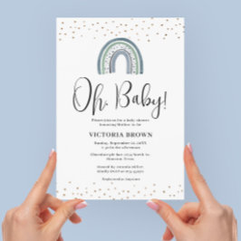 Invitación a Baby Shower de Rainbow Boy