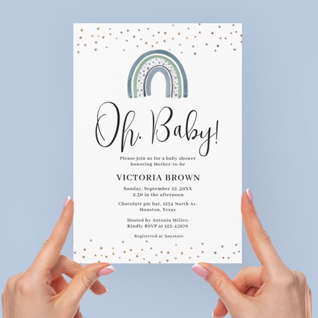 Invitación a Baby Shower de Rainbow Boy (Subido por el creador)