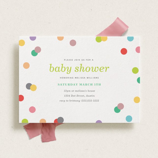 Invitación a Baby Shower de Rainbow Confetti (Subido por el creador)
