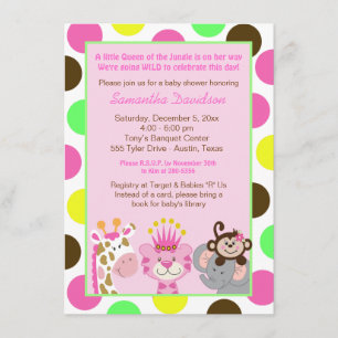 Invitación a Baby Shower de Reina de la Selva y am
