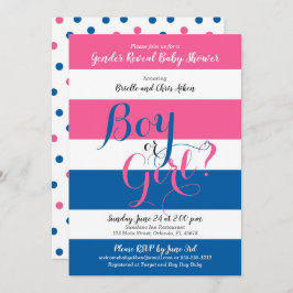 Invitación a Baby Shower de Revelación de Género