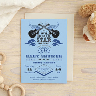 Invitación a Baby Shower de Rock Star