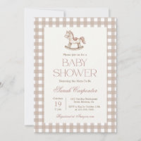 Invitación a Baby Shower de Rockefeller Horse
