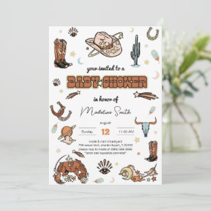 Invitación a Baby Shower de Rodeo Occidental de la