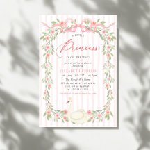 Invitación a Baby Shower de Rosas de flores de vac