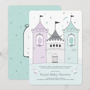 Invitación a Baby Shower de Royal Castle Boy Chica