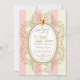 Invitación a Baby Shower de Rubor Gold Royal Princ