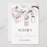 Invitación a Baby Shower de Rubor Mason Jars Flora