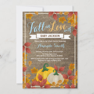 Invitación a Baby Shower de Rushall Pumpkin Boy